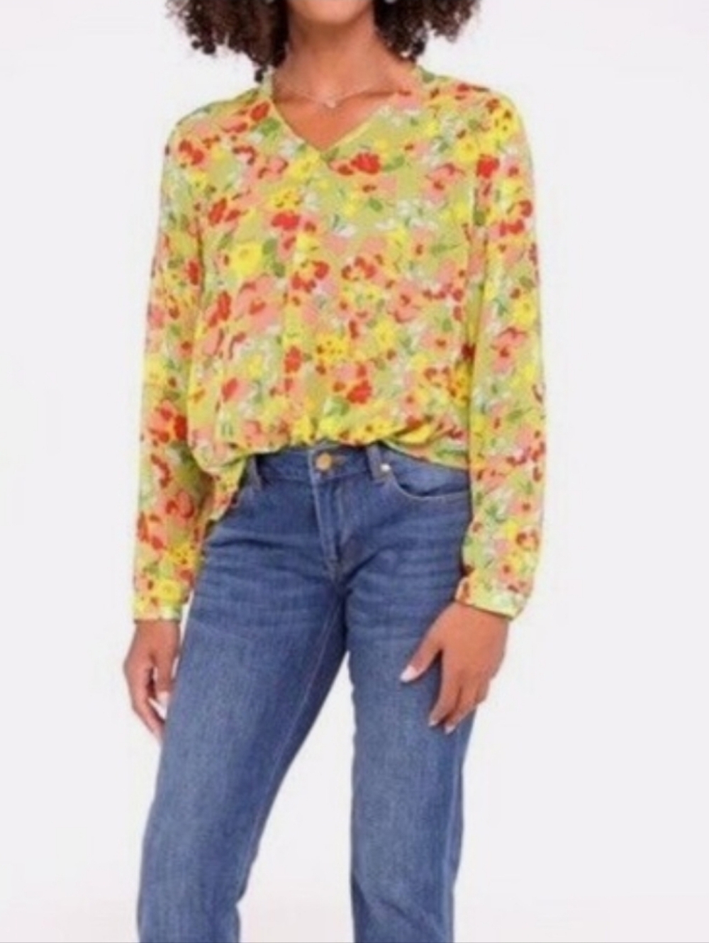 Cabi Playground Blouse Floral XL